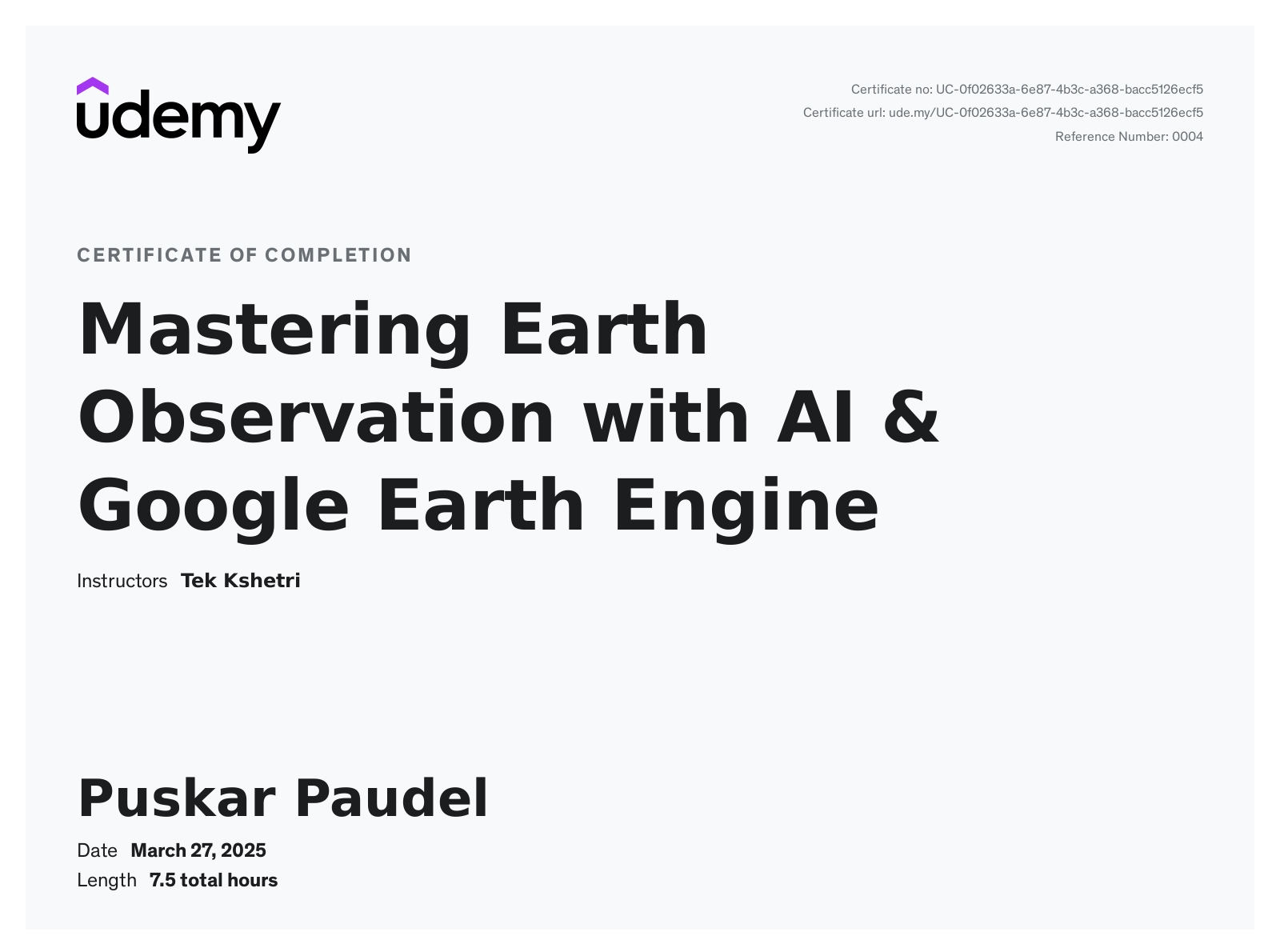 R Certificate
